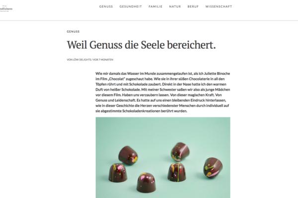 Weil Genuss die Seele bereichert